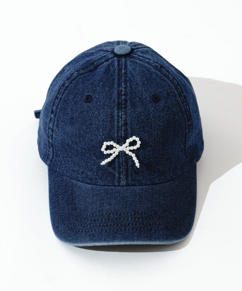 flower（フラワー）の「パールリボンキャップ（キャップ・レディース・ブルー/ネイビー・FREE）」の9枚目の写真