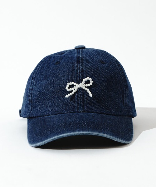 flower（フラワー）の「パールリボンキャップ（キャップ・レディース・ブルー/ネイビー・FREE）」の10枚目の写真