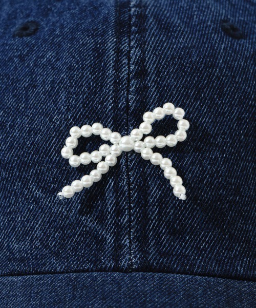 flower（フラワー）の「パールリボンキャップ（キャップ・レディース・ブルー/ネイビー・FREE）」の11枚目の写真
