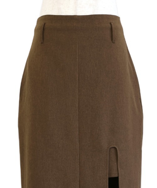 select MOCA(セレクトモカ)の「フェイクレイヤードスリットスカート(スカート・レディース・ブラック/ブラウン・MEDIUM/LARGE)」の7枚目の写真