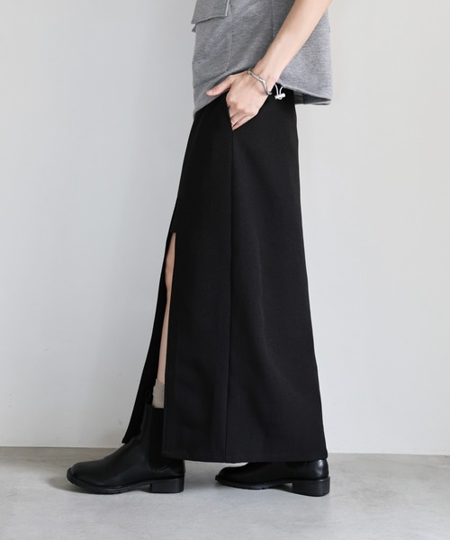 select MOCA(セレクトモカ)の「フェイクレイヤードスリットスカート(スカート・レディース・ブラック/ブラウン・MEDIUM/LARGE)」の15枚目の写真