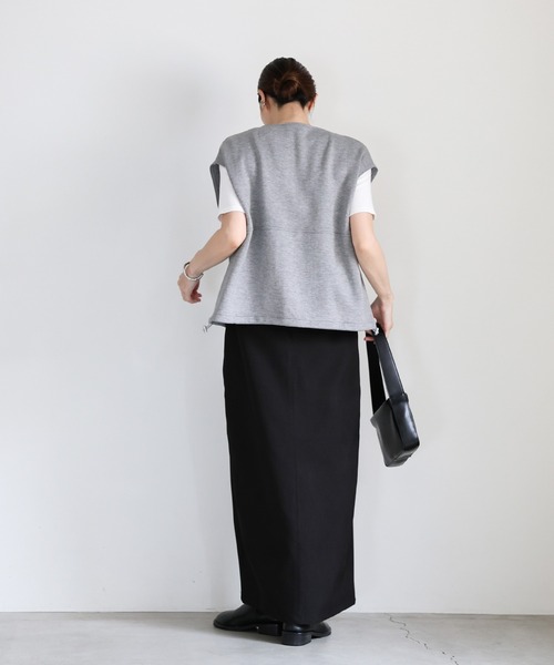 select MOCA(セレクトモカ)の「フェイクレイヤードスリットスカート(スカート・レディース・ブラック/ブラウン・MEDIUM/LARGE)」の14枚目の写真