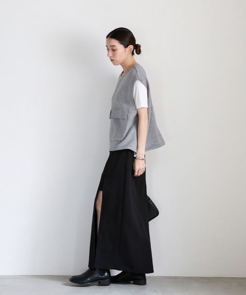 select MOCA(セレクトモカ)の「フェイクレイヤードスリットスカート(スカート・レディース・ブラック/ブラウン・MEDIUM/LARGE)」の18枚目の写真