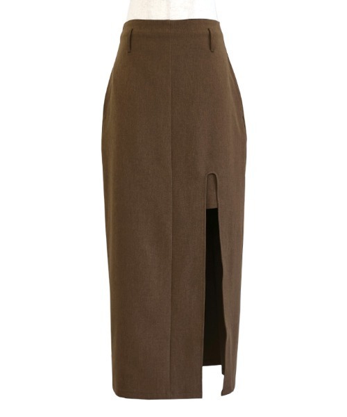 select MOCA(セレクトモカ)の「フェイクレイヤードスリットスカート(スカート・レディース・ブラック/ブラウン・MEDIUM/LARGE)」の11枚目の写真