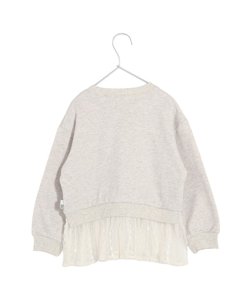 MAKE YOUR DAY（メイクユアデイ）の「HOMEMADEロゴフリル付きファミリー裏毛トレーナー■80～140cm（スウェット・キッズ・ミント/ライトグレー/ブラック・140/130/80/120/110/90/100）」の5枚目の写真