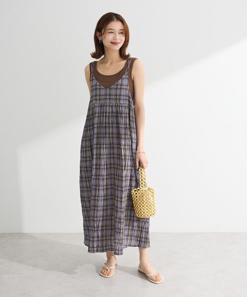 Petit fleur（プチフルール）の「・Petit Fleur レイヤードタンク（タンクトップ・レディース・ブラック/杢グレー/オフホワイト/ピンク/ブラウン/グリーン・FREE）」の8枚目の写真