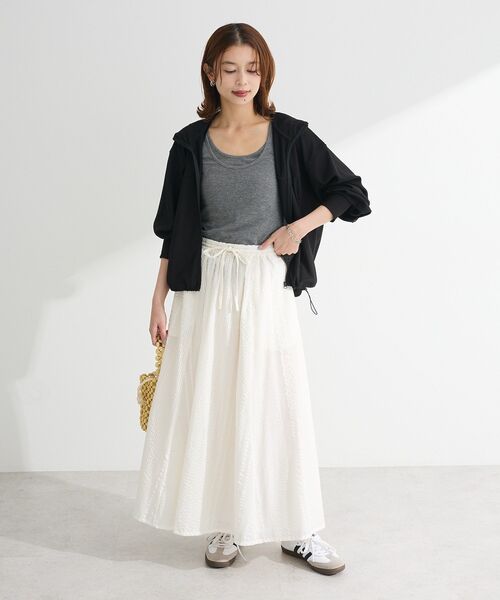 Petit fleur（プチフルール）の「・Petit Fleur レイヤードタンク（タンクトップ・レディース・ブラック/杢グレー/オフホワイト/ピンク/ブラウン/グリーン・FREE）」の15枚目の写真