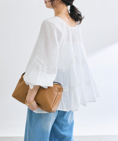 RIVE DROITE（リヴドロワ）の「【シーズンムードを高める】コットンボイルレースブラウス（シャツ/ブラウス・レディース・ホワイト/ブラック・FREE）」の9枚目の写真