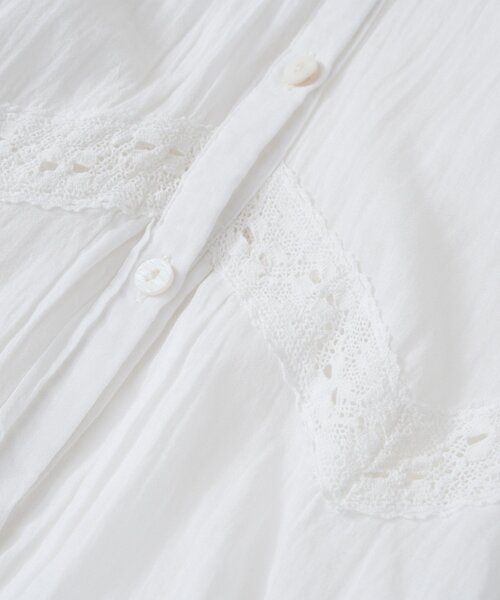 RIVE DROITE（リヴドロワ）の「【シーズンムードを高める】コットンボイルレースブラウス（シャツ/ブラウス・レディース・ホワイト/ブラック・FREE）」の16枚目の写真