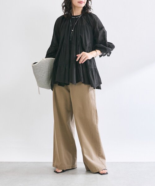 RIVE DROITE（リヴドロワ）の「【シーズンムードを高める】コットンボイルレースブラウス（シャツ/ブラウス・レディース・ホワイト/ブラック・FREE）」の18枚目の写真