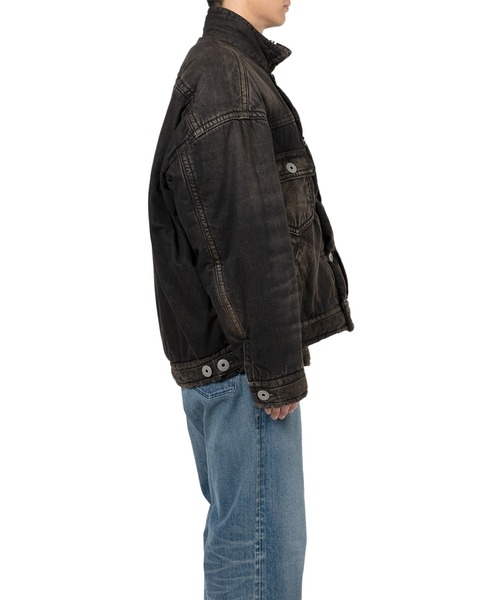 Maison MIHARA YASUHIRO（メゾンミハラヤスヒロ）の「Denim Puffer Jacket（デニムジャケット・メンズ・ブラック/インディゴブルー・44/46/48）」の7枚目の写真