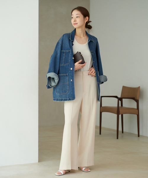 追加》washable straight パンツ 3（スラックス）｜Plage