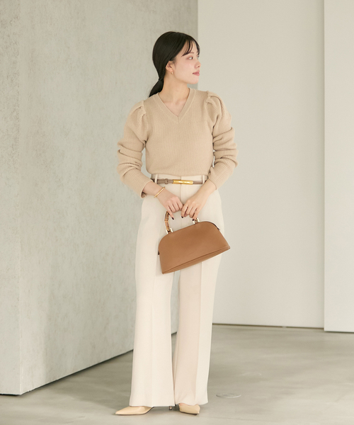 plage（プラージュ）の「《追加》washable straight パンツ 3（スラックス・レディース・ホワイト/ブラウン系その他・38/36/34/32）」の13枚目の写真