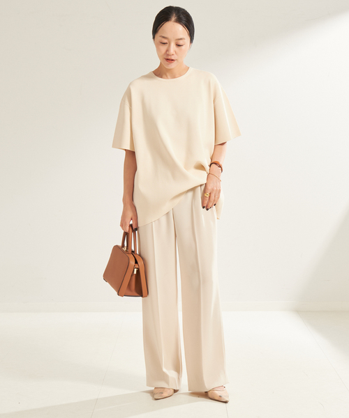 plage（プラージュ）の「《追加》washable straight パンツ 3（スラックス・レディース・ホワイト/ブラウン系その他・38/36/34/32）」の12枚目の写真