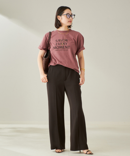 plage（プラージュ）の「《追加》washable straight パンツ 3（スラックス・レディース・ホワイト/ブラウン系その他・38/36/34/32）」の18枚目の写真