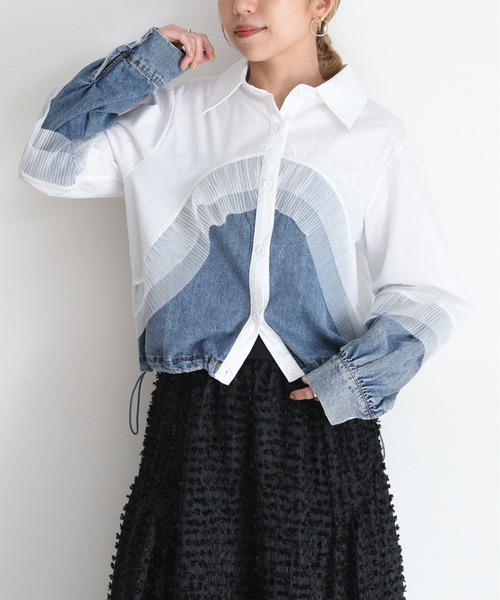 デニムMIXドロストシャツ Eimee Law│Eimee Law & LHELBIE 公式