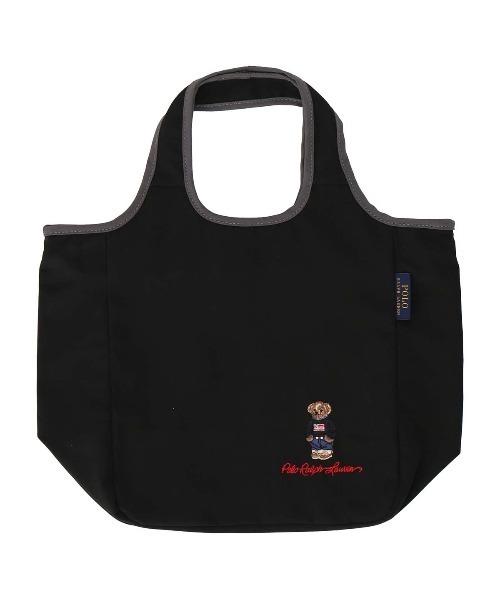 美品poloポロトートバッグ青ロゴブラック大容量 INTERMODE KAWABE｜POLO RALPH LAUREN(ポロ ラルフ ローレン
