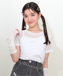 PINKHUNT（ピンクハント）の「PINKHUNT ピンクハント キャミソール付き シースルーTシャツ 0708K（Tシャツ/カットソー）」