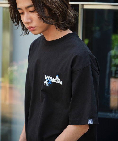 VISION STREET WEAR（ヴィジョンストリートウェア）の「∴WEGO/VISION別注ボックスロゴゴーストスケーターT（Tシャツ/カットソー・メンズ・パープル/ブラック/ホワイト・LARGE/MEDIUM）」の7枚目の写真