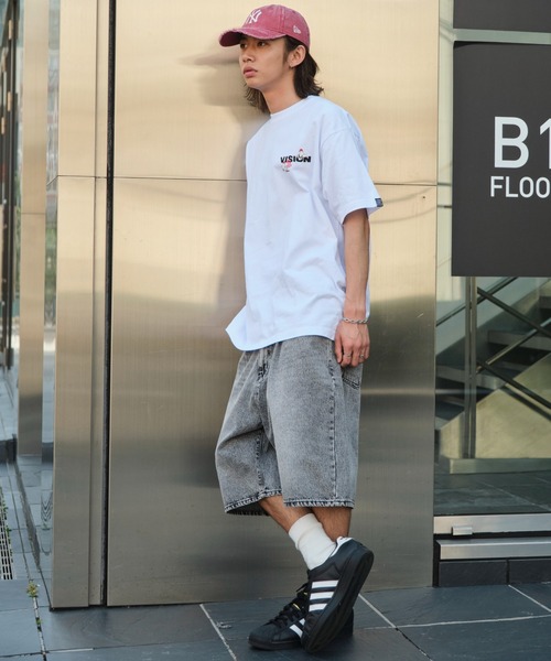 VISION STREET WEAR（ヴィジョンストリートウェア）の「∴WEGO/VISION別注ボックスロゴゴーストスケーターT（Tシャツ/カットソー・メンズ・パープル/ブラック/ホワイト・LARGE/MEDIUM）」の8枚目の写真