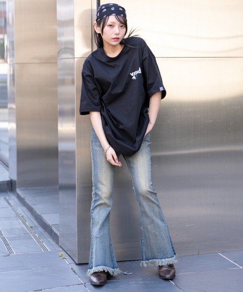 VISION STREET WEAR（ヴィジョンストリートウェア）の「∴WEGO/VISION別注ボックスロゴゴーストスケーターT（Tシャツ/カットソー・メンズ・パープル/ブラック/ホワイト・LARGE/MEDIUM）」の11枚目の写真