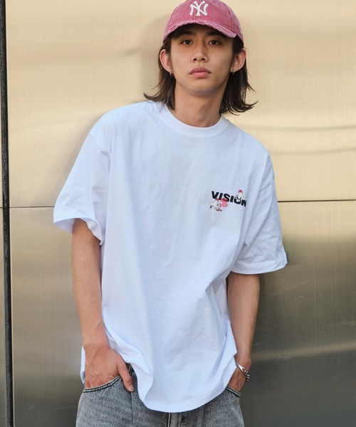 VISION STREET WEAR（ヴィジョンストリートウェア）の「∴WEGO/VISION別注ボックスロゴゴーストスケーターT（Tシャツ/カットソー・メンズ・パープル/ブラック/ホワイト・LARGE/MEDIUM）」の16枚目の写真
