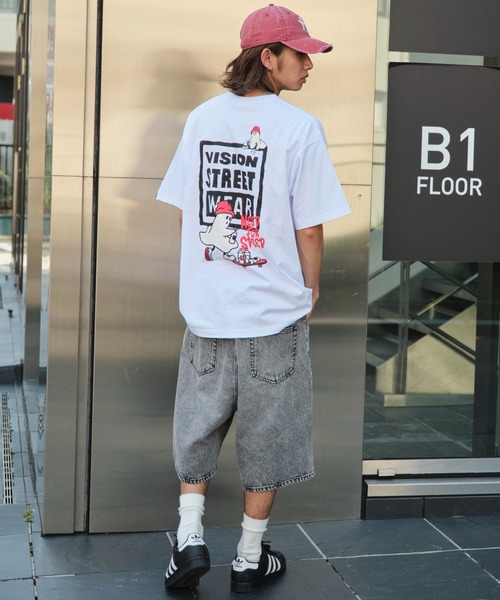 VISION STREET WEAR（ヴィジョンストリートウェア）の「∴WEGO/VISION別注ボックスロゴゴーストスケーターT（Tシャツ/カットソー・メンズ・パープル/ブラック/ホワイト・LARGE/MEDIUM）」の19枚目の写真
