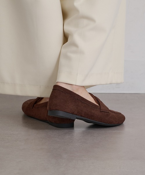 SETUP7(セットアップセブン)の「通勤にもデイリーにも使える♪【SETUP7】コインローファー フラットローファー ペニーローファー/合皮/スウェード/ローヒール/通勤/オフィス/カジュアル/レディース KNF142(ローファー・レディース・ダークブラウン/ベージュ/ブラック・36/37/38/39)」の11枚目の写真