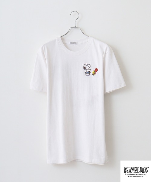 PEANUTS(ピーナッツ)の「PEAUTS 和柄 刺繍&プリント 天竺半袖Tシャツ(Tシャツ/カットソー・メンズ・ブラック/ホワイト・M/L/LL)」の5枚目の写真