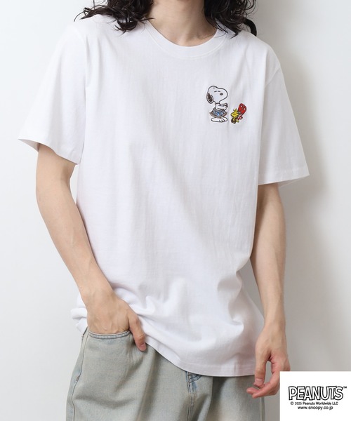 PEANUTS(ピーナッツ)の「PEAUTS 和柄 刺繍&プリント 天竺半袖Tシャツ(Tシャツ/カットソー・メンズ・ブラック/ホワイト・M/L/LL)」の17枚目の写真