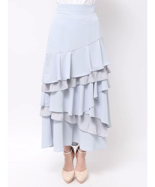 RESEXXY（リゼクシー）の「プリーツヘムラッフルフレアスカート（スカート・レディース・ブルー/ブラック/ベージュ・FREE）」の15枚目の写真