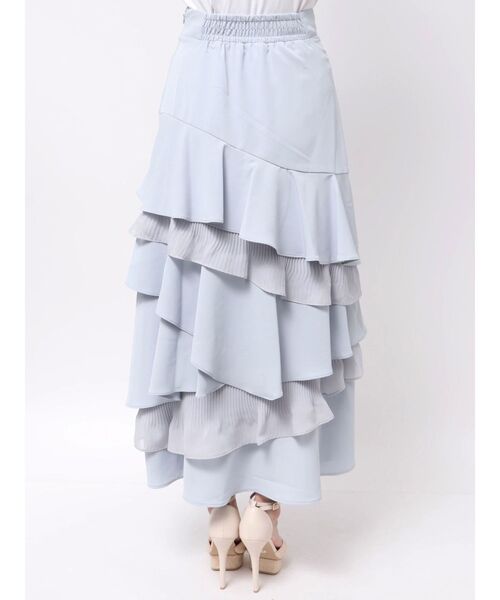 RESEXXY（リゼクシー）の「プリーツヘムラッフルフレアスカート（スカート・レディース・ブルー/ブラック/ベージュ・FREE）」の17枚目の写真