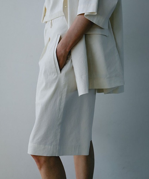 ETRE TOKYO（エトレトウキョウ）の「コットンリネンハーフパンツ（その他パンツ・レディース・ホワイト/ネイビー・S/M）」の9枚目の写真