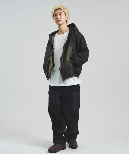 JACKROSE（ジャックローズ）の「BAYCANT 3素材ｶｰｺﾞﾊﾟﾝﾂ 2（カーゴパンツ・メンズ・ブラック/カーキ・M/L/XL）」の12枚目の写真