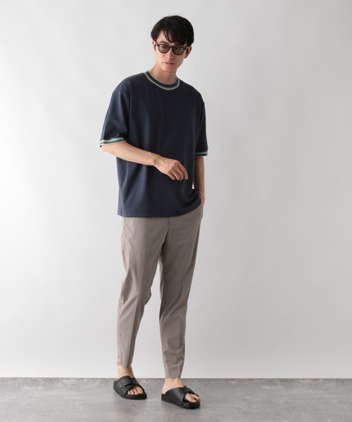 GLOBAL WORK(グローバルワーク)の「ニット切り替え/ポンチTシャツ/498714(Tシャツ/カットソー・メンズ・ネイビー/オフホワイト/チャコールグレー/グレイッシュベージュ・S/XL/L/M)」の18枚目の写真