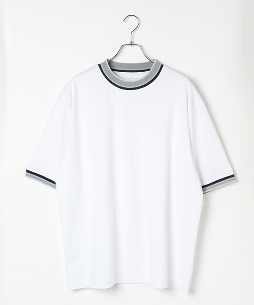 GLOBAL WORK(グローバルワーク)の「ニット切り替え/ポンチTシャツ/498714(Tシャツ/カットソー・メンズ・ネイビー/オフホワイト/チャコールグレー/グレイッシュベージュ・S/XL/L/M)」の21枚目の写真