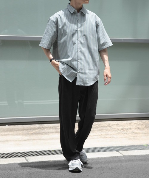 ITEMS URBANRESEARCH（アイテムズ アーバンリサーチ）の「Multi Stripes R.Collar shirts（シャツ/ブラウス・メンズ・ブルー/ブラウン/ベージュ・MEDIUM/LARGE）」の8枚目の写真