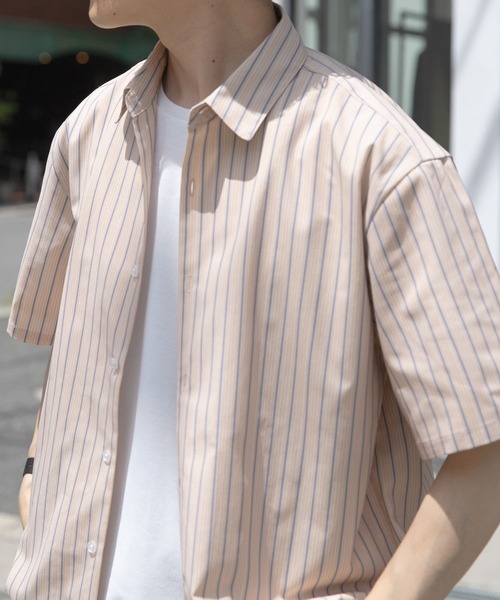 ITEMS URBANRESEARCH（アイテムズ アーバンリサーチ）の「Multi Stripes R.Collar shirts（シャツ/ブラウス・メンズ・ブルー/ブラウン/ベージュ・MEDIUM/LARGE）」の14枚目の写真