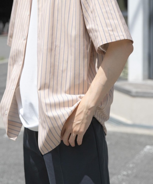 ITEMS URBANRESEARCH（アイテムズ アーバンリサーチ）の「Multi Stripes R.Collar shirts（シャツ/ブラウス・メンズ・ブルー/ブラウン/ベージュ・MEDIUM/LARGE）」の15枚目の写真