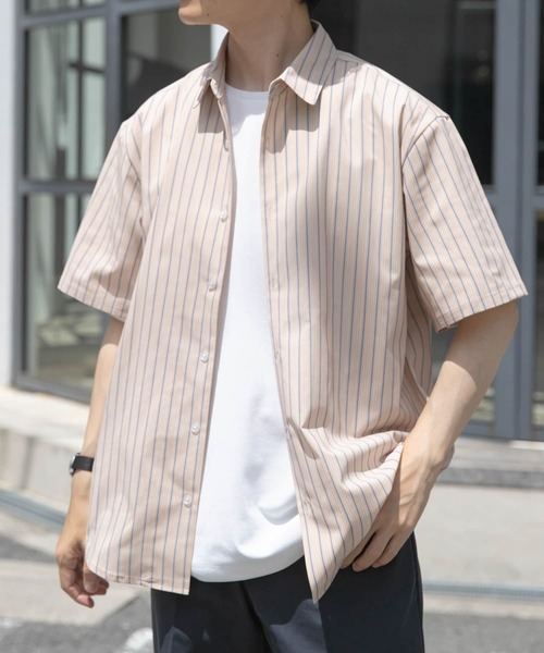 ITEMS URBANRESEARCH（アイテムズ アーバンリサーチ）の「Multi Stripes R.Collar shirts（シャツ/ブラウス・メンズ・ブルー/ブラウン/ベージュ・MEDIUM/LARGE）」の16枚目の写真