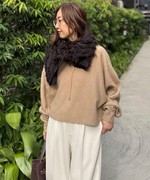 NOLLEY’S(ノーリーズ)の「フリンジストール(ストール/ショール・レディース・ホワイト/ダークブラウン/ライトグレー・FREE)」の15枚目の写真