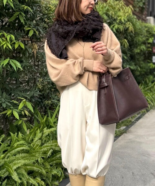 NOLLEY’S(ノーリーズ)の「フリンジストール(ストール/ショール・レディース・ホワイト/ダークブラウン/ライトグレー・FREE)」の16枚目の写真