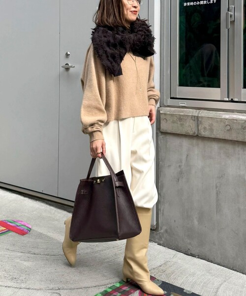 NOLLEY’S(ノーリーズ)の「フリンジストール(ストール/ショール・レディース・ホワイト/ダークブラウン/ライトグレー・FREE)」の17枚目の写真