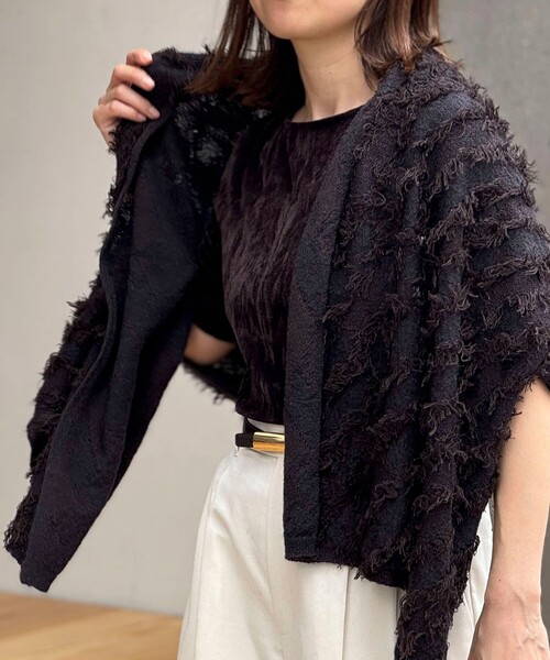 NOLLEY’S(ノーリーズ)の「フリンジストール(ストール/ショール・レディース・ホワイト/ダークブラウン/ライトグレー・FREE)」の19枚目の写真