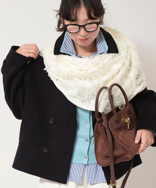 NOLLEY’S(ノーリーズ)の「フリンジストール(ストール/ショール・レディース・ホワイト/ダークブラウン/ライトグレー・FREE)」の21枚目の写真