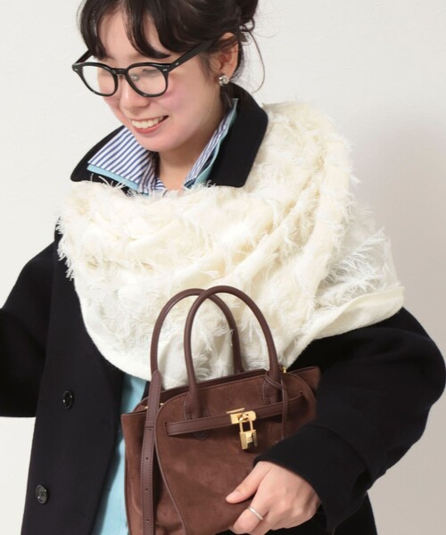 NOLLEY’S(ノーリーズ)の「フリンジストール(ストール/ショール・レディース・ホワイト/ダークブラウン/ライトグレー・FREE)」の22枚目の写真