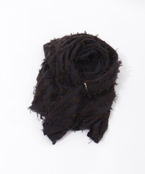 NOLLEY’S(ノーリーズ)の「フリンジストール(ストール/ショール・レディース・ホワイト/ダークブラウン/ライトグレー・FREE)」の12枚目の写真