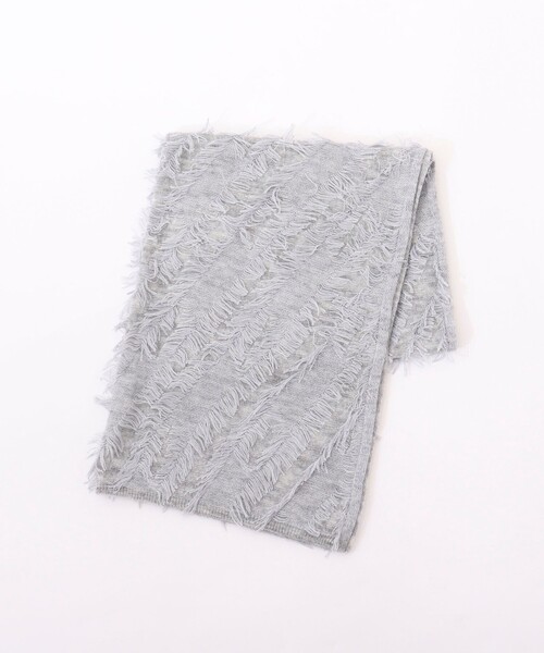 NOLLEY’S(ノーリーズ)の「フリンジストール(ストール/ショール・レディース・ホワイト/ダークブラウン/ライトグレー・FREE)」の5枚目の写真