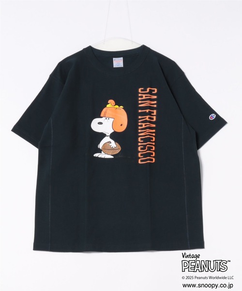 Champion（チャンピオン）の「【Champion】C3-B351/RW SHORT SLEEVE T-SHIRT/PEANUTSコラボ/Tシャツ/ピーナッツ/スヌーピー（Tシャツ/カットソー・メンズ・オートミール/ホワイト/ネイビー・XL/L/M）」の3枚目の写真
