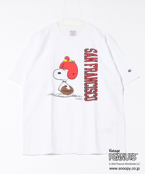 セール】【Champion】C3-B351/RW SHORT SLEEVE T-SHIRT/PEANUTSコラボ
